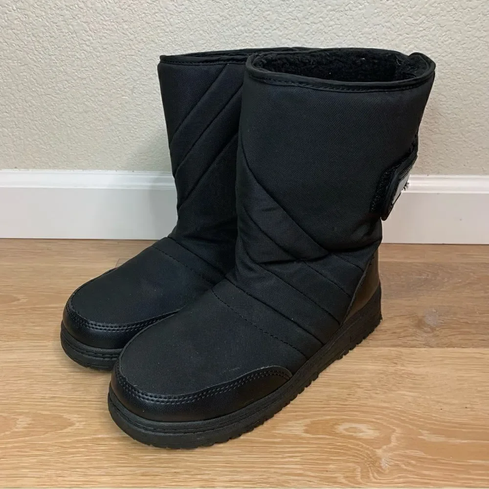 Rugged Exposure Kids Black Snow Boots